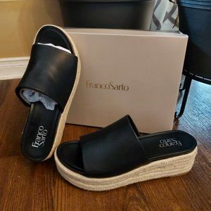 NEW Franco Sarto Tola Wedge LeatherSandal - SIZE 9